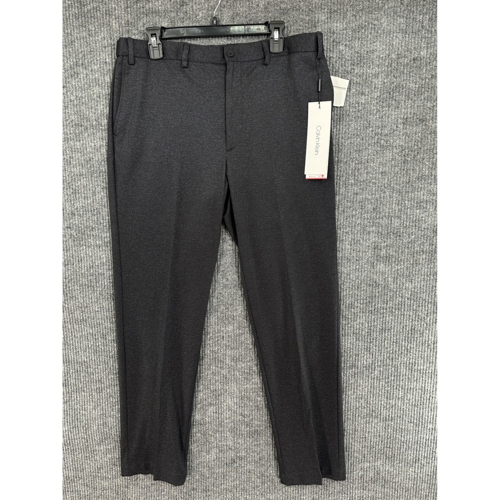 Calvin Klein X Slim Fit Dress Pants Mens 36x32 Grey New Stretch Trousers